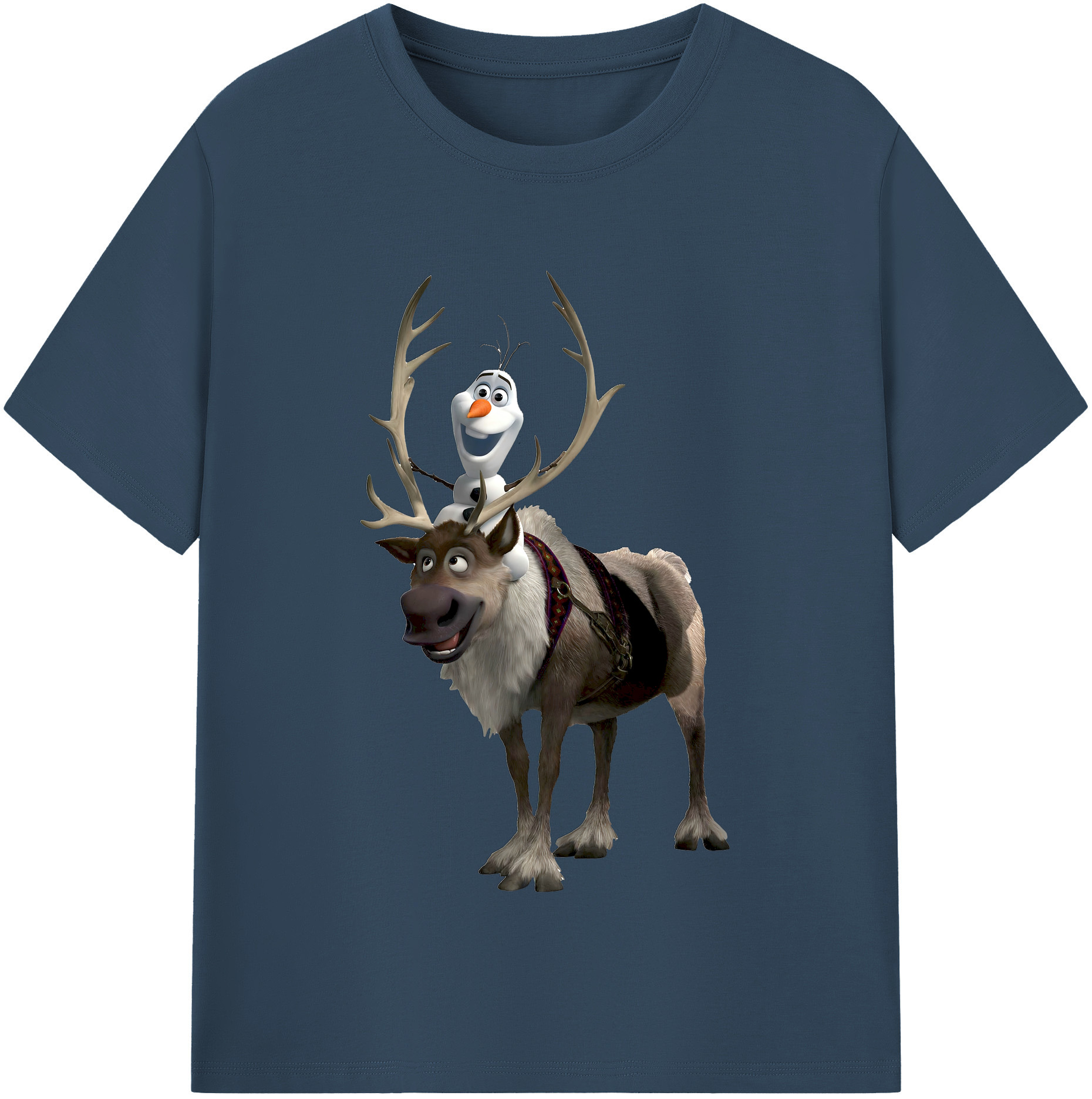 （画像用） アナと雪の女王 アンナ エルサ Frozen Anna Elsa レディースカジュアルプリントTシャツ（綿100％）
