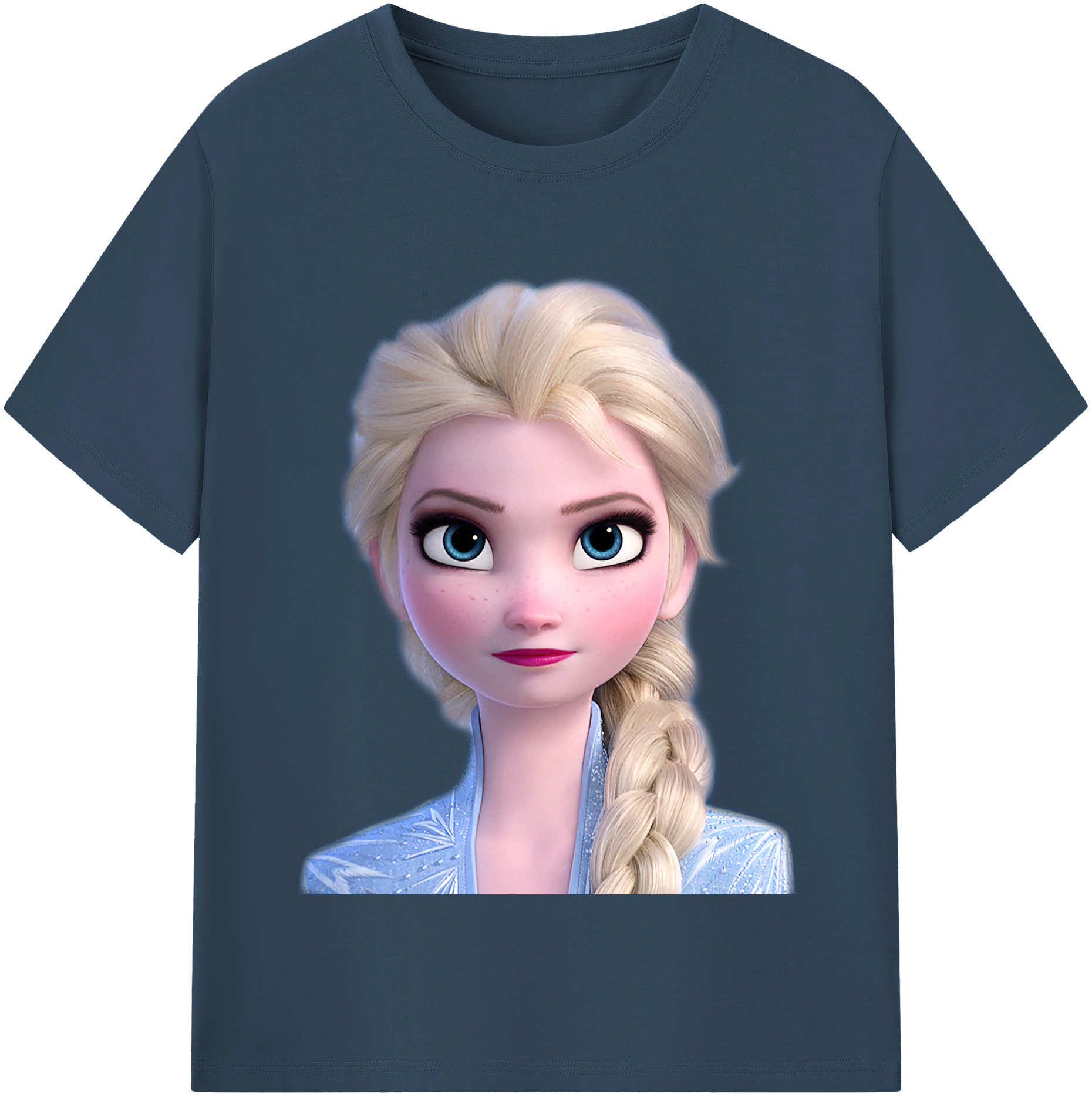 （画像用） アナと雪の女王 アンナ エルサ Frozen Anna Elsa レディースカジュアルプリントTシャツ（綿100％）