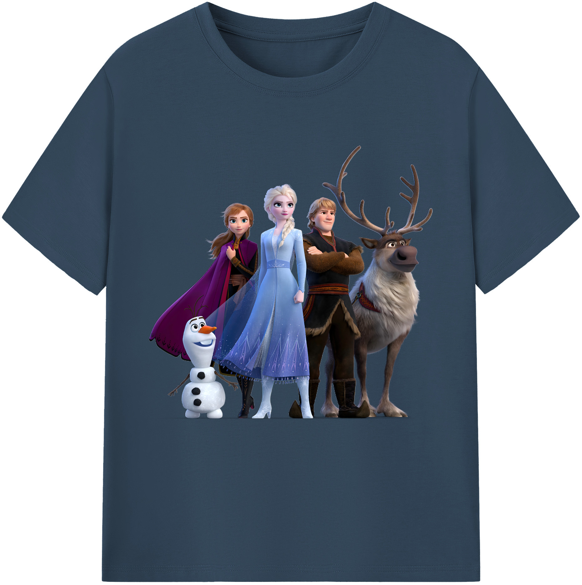 （画像用） アナと雪の女王 アンナ エルサ Frozen Anna Elsa レディースカジュアルプリントTシャツ（綿100％）