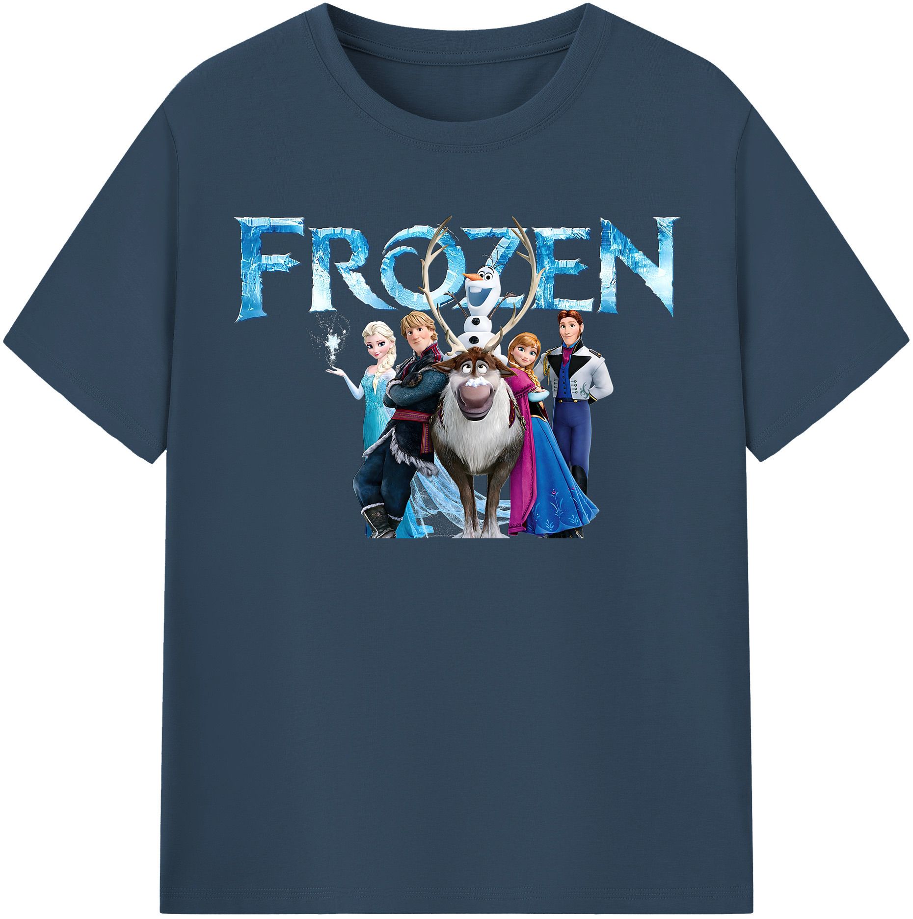 （画像用） アナと雪の女王 アンナ エルサ Frozen Anna Elsa レディースカジュアルプリントTシャツ（綿100％）
