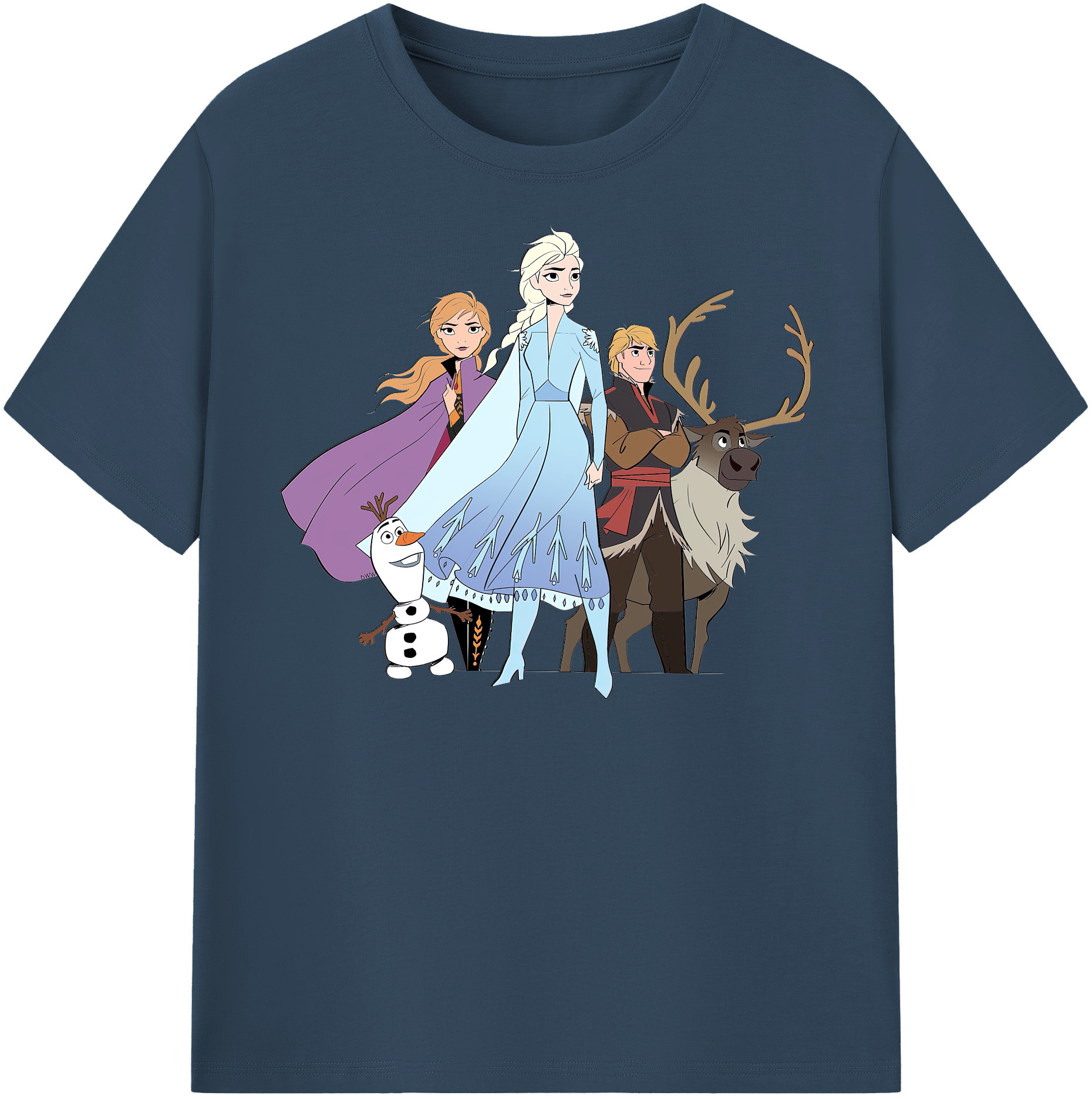 （画像用） アナと雪の女王 アンナ エルサ Frozen Anna Elsa レディースカジュアルプリントTシャツ（綿100％）