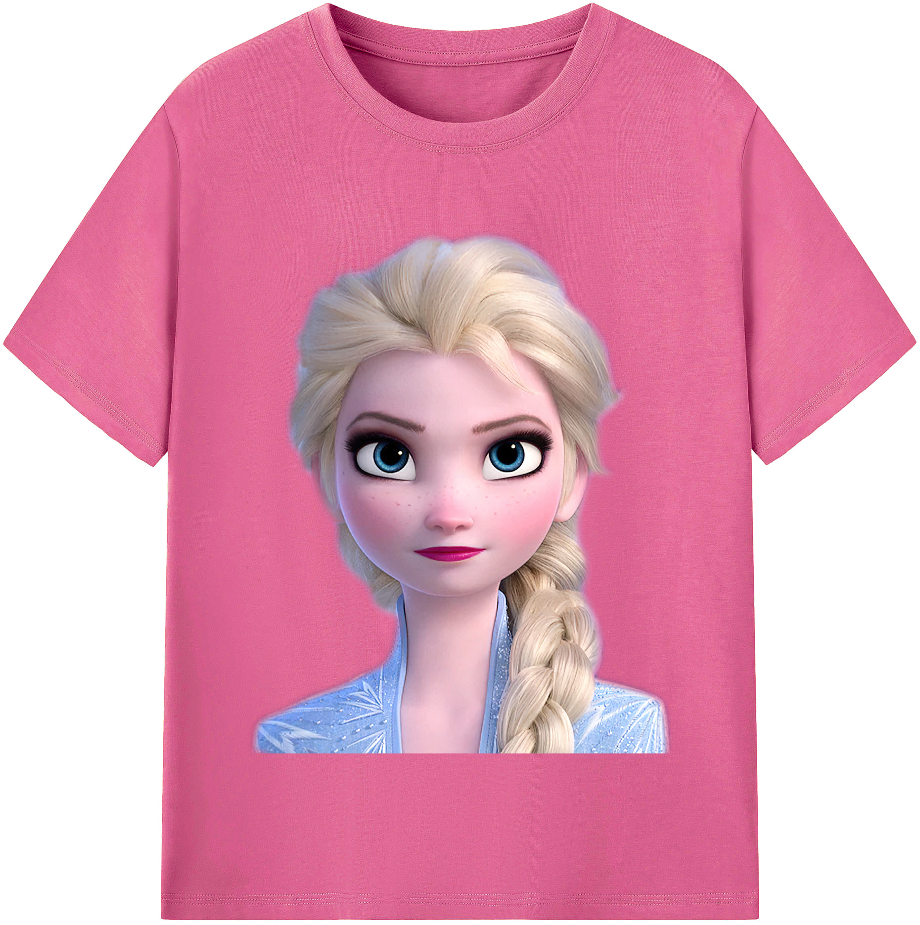 （画像用） アナと雪の女王 アンナ エルサ Frozen Anna Elsa レディースカジュアルプリントTシャツ（綿100％）