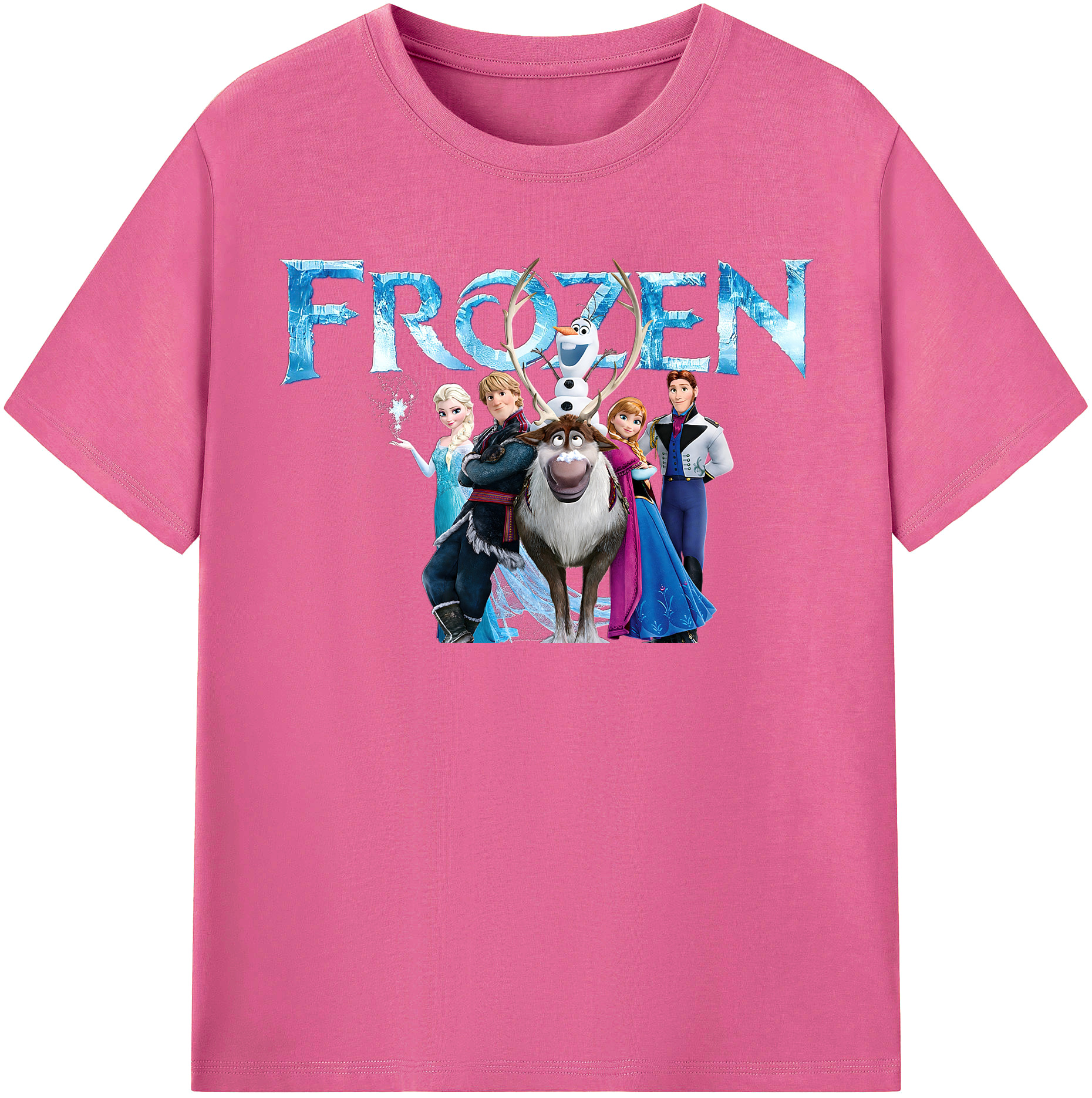 （画像用） アナと雪の女王 アンナ エルサ Frozen Anna Elsa レディースカジュアルプリントTシャツ（綿100％）