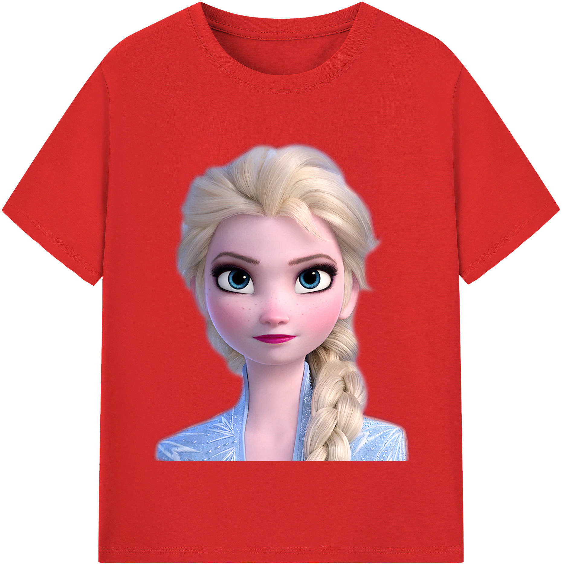 （画像用） アナと雪の女王 アンナ エルサ Frozen Anna Elsa レディースカジュアルプリントTシャツ（綿100％）