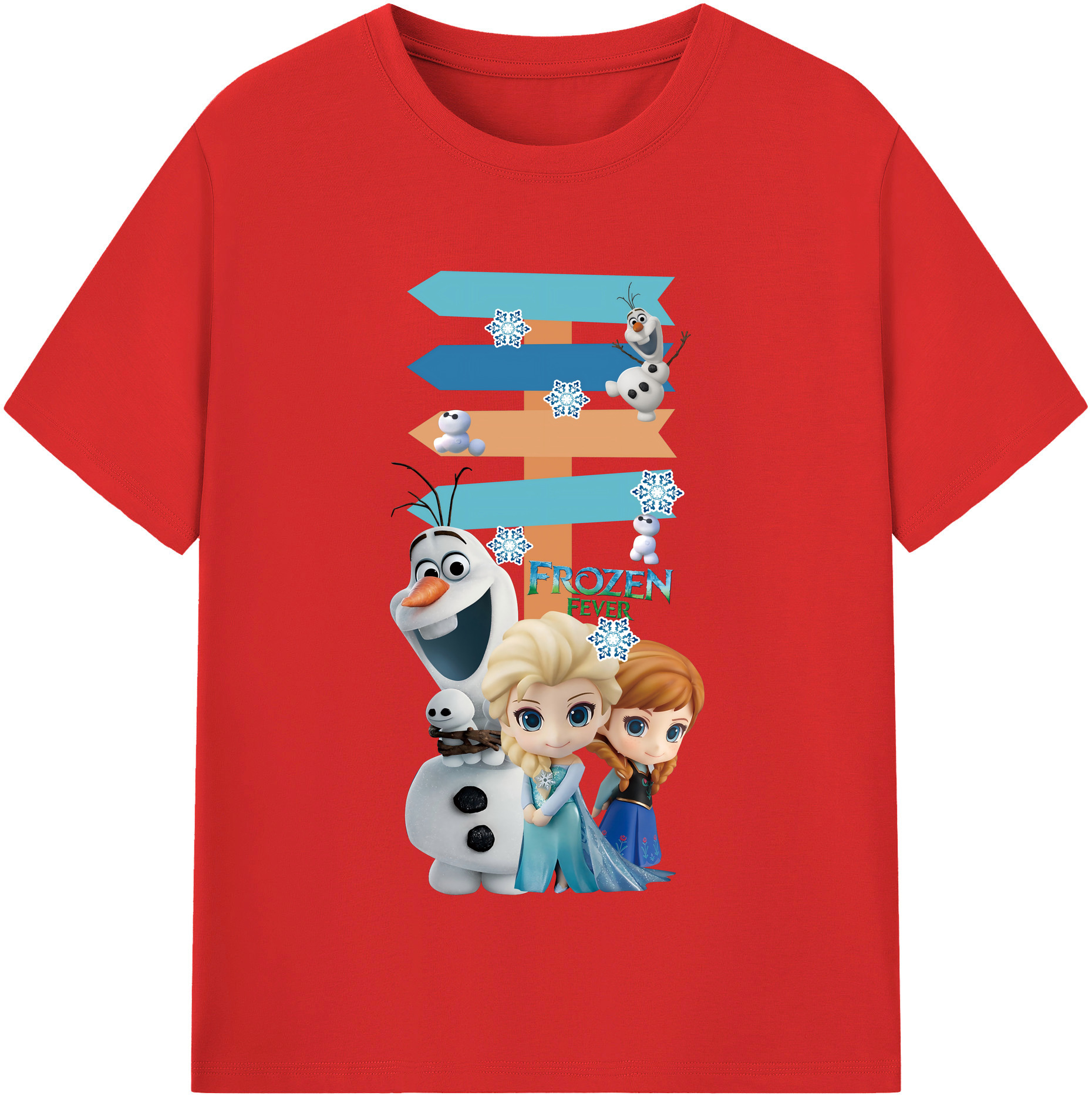 （画像用） アナと雪の女王 アンナ エルサ Frozen Anna Elsa レディースカジュアルプリントTシャツ（綿100％）