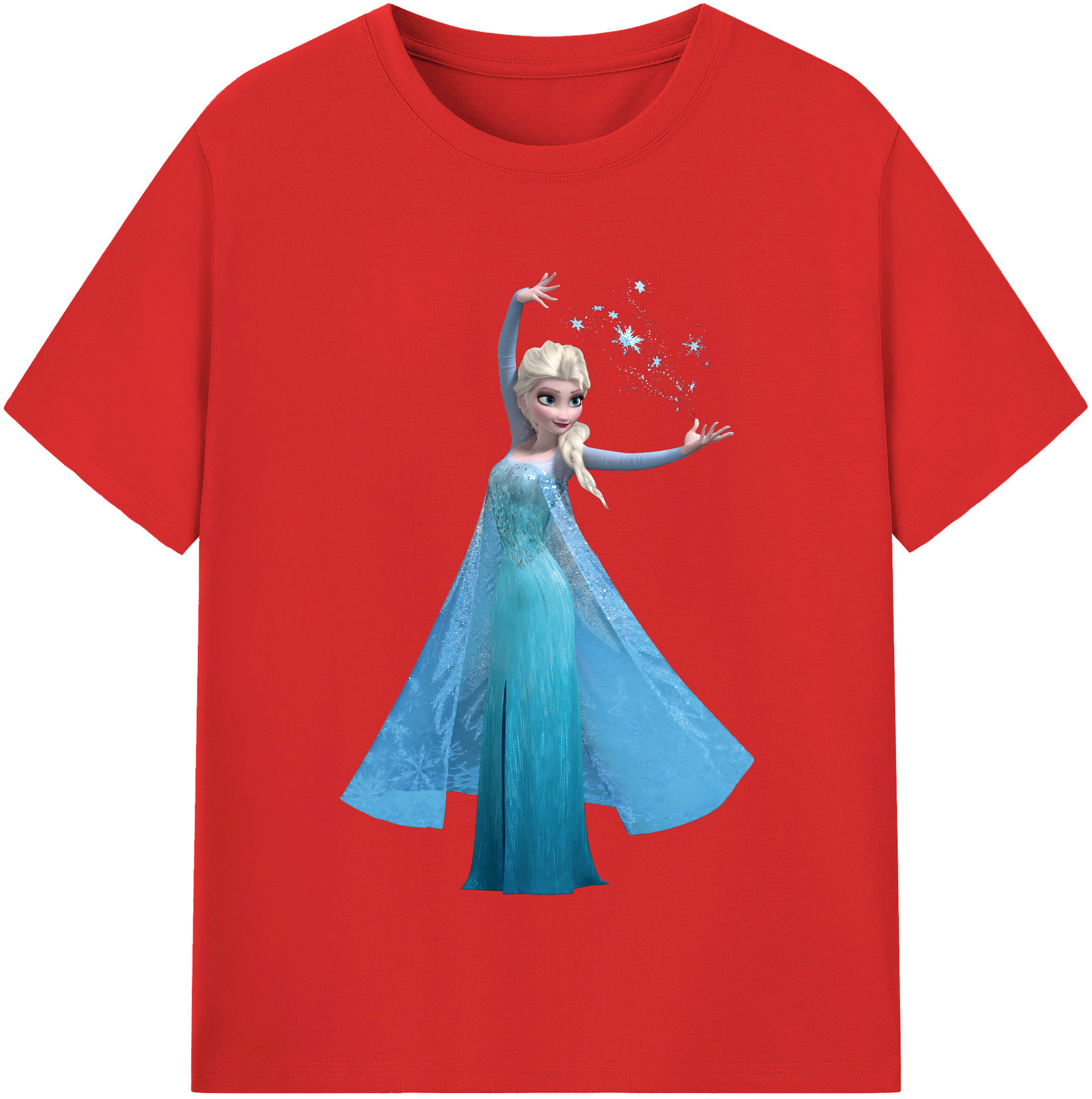 （画像用） アナと雪の女王 アンナ エルサ Frozen Anna Elsa レディースカジュアルプリントTシャツ（綿100％）