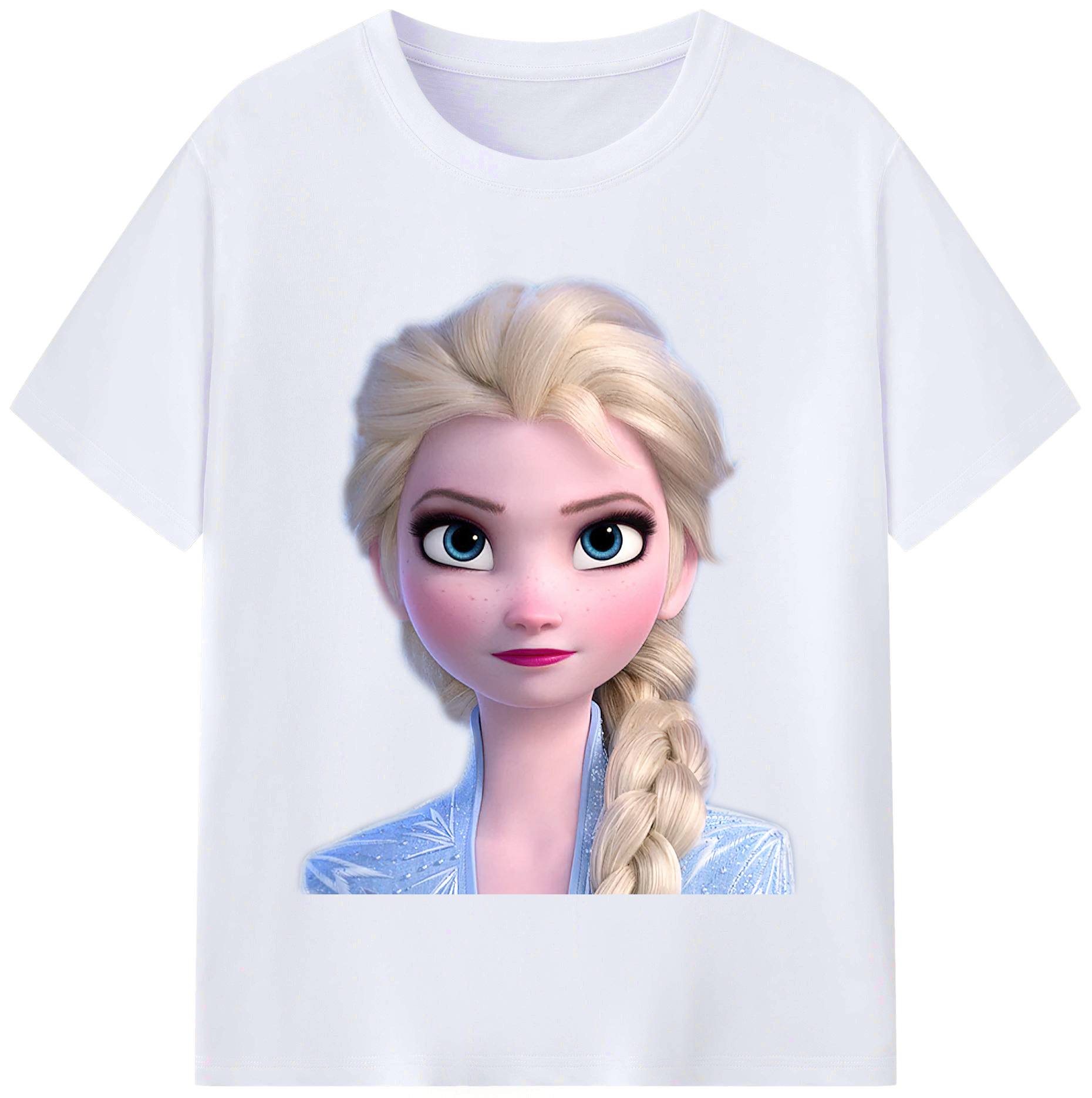 （画像用） アナと雪の女王 アンナ エルサ Frozen Anna Elsa レディースカジュアルプリントTシャツ（綿100％）