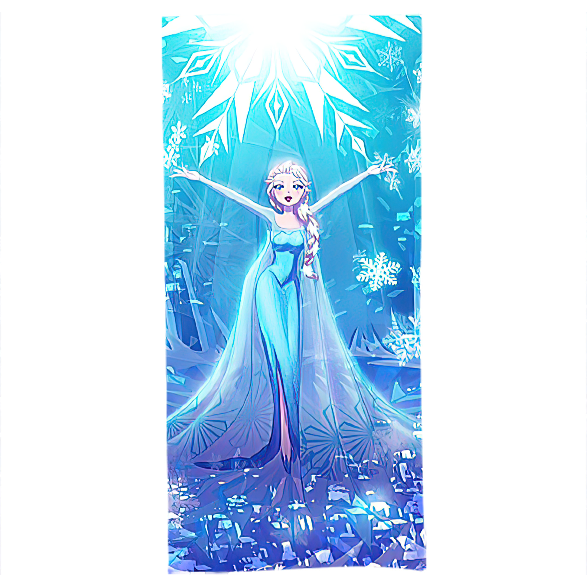 （画像用） アナと雪の女王 アンナ エルサ Frozen Anna Elsa 大判バスタオル 70×140cm 吸水速乾 柔らかい肌触り