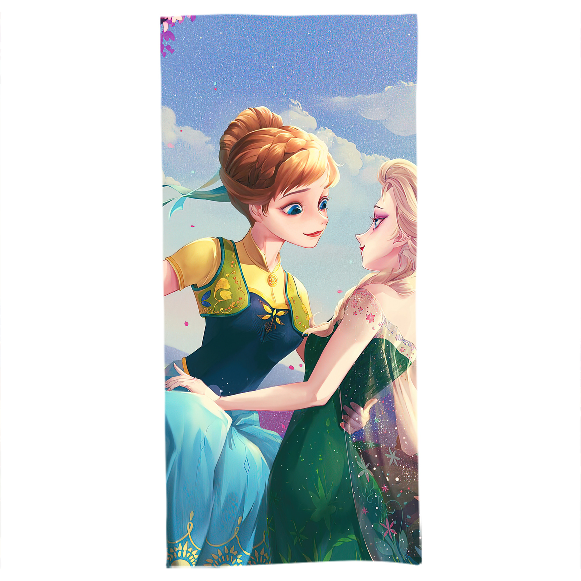 （画像用） アナと雪の女王 アンナ エルサ Frozen Anna Elsa 大判バスタオル 70×140cm 吸水速乾 柔らかい肌触り