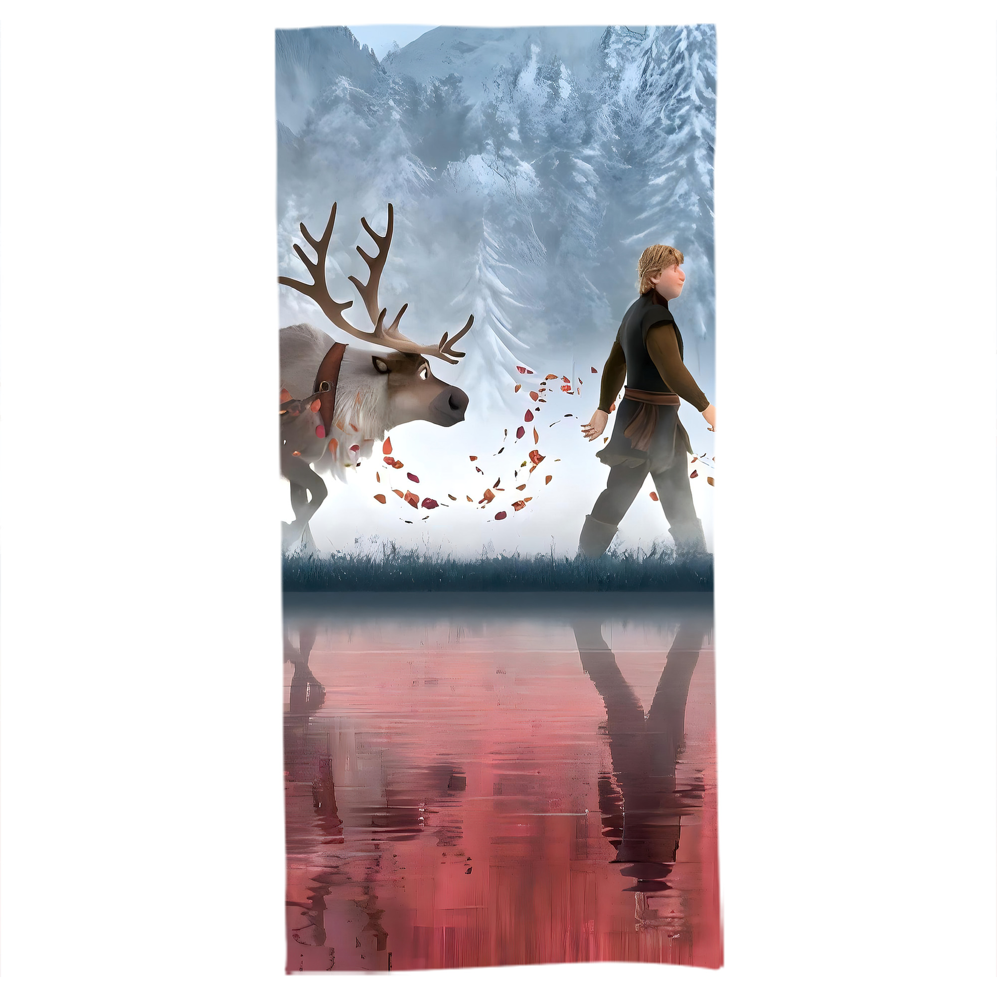 （画像用） アナと雪の女王 アンナ エルサ Frozen Anna Elsa 大判バスタオル 70×140cm 吸水速乾 柔らかい肌触り