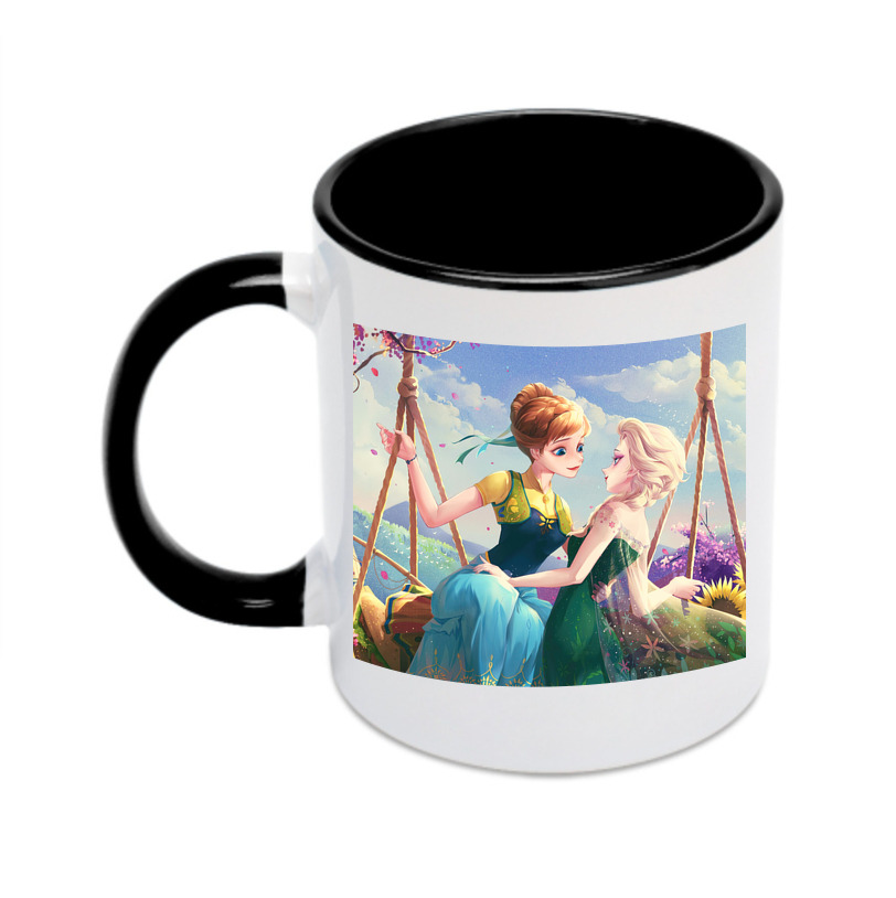 （画像用） アナと雪の女王 アンナ エルサ Frozen Anna Elsa カラーマグカップ