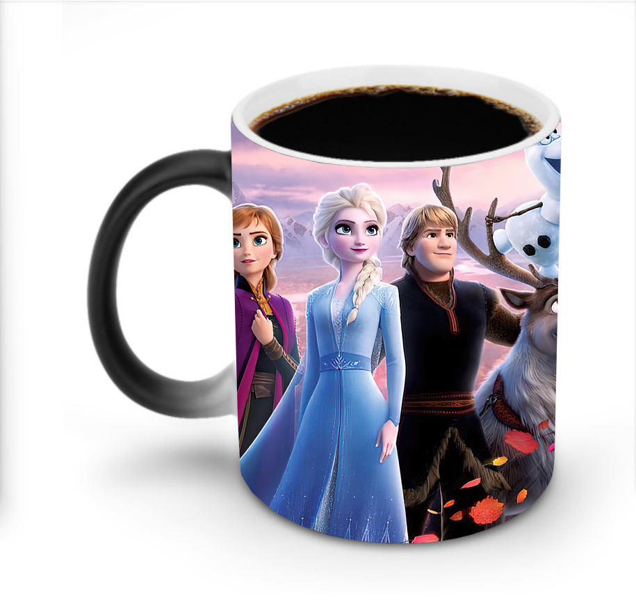 （画像用） アナと雪の女王 アンナ エルサ Frozen Anna Elsa 温度変色マグカップ