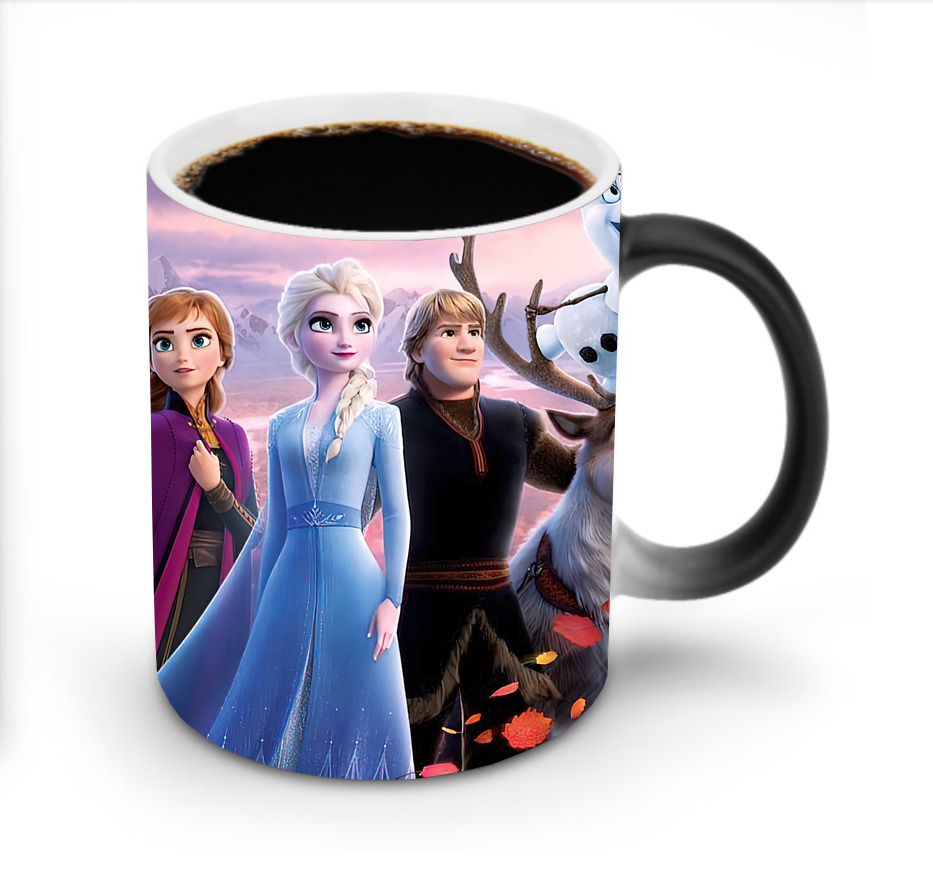 （画像用） アナと雪の女王 アンナ エルサ Frozen Anna Elsa 温度変色マグカップ
