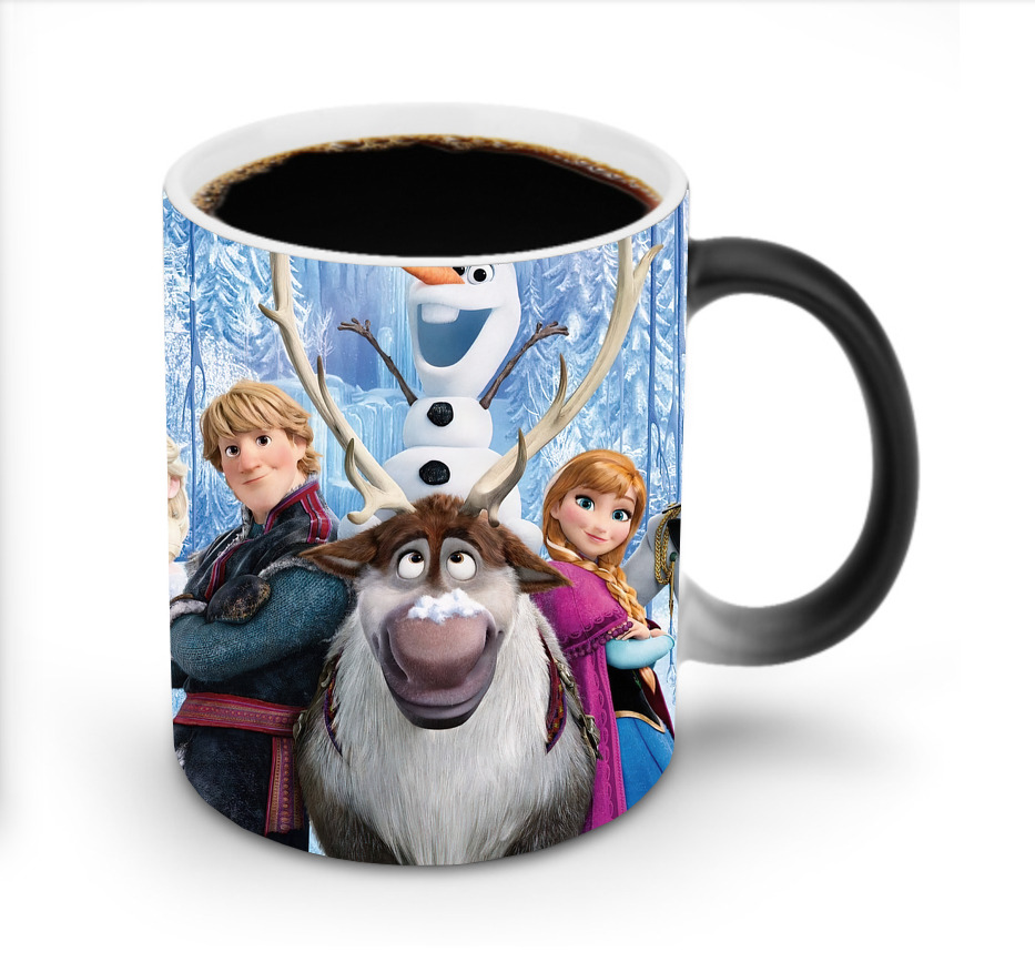（画像用） アナと雪の女王 アンナ エルサ Frozen Anna Elsa 温度変色マグカップ