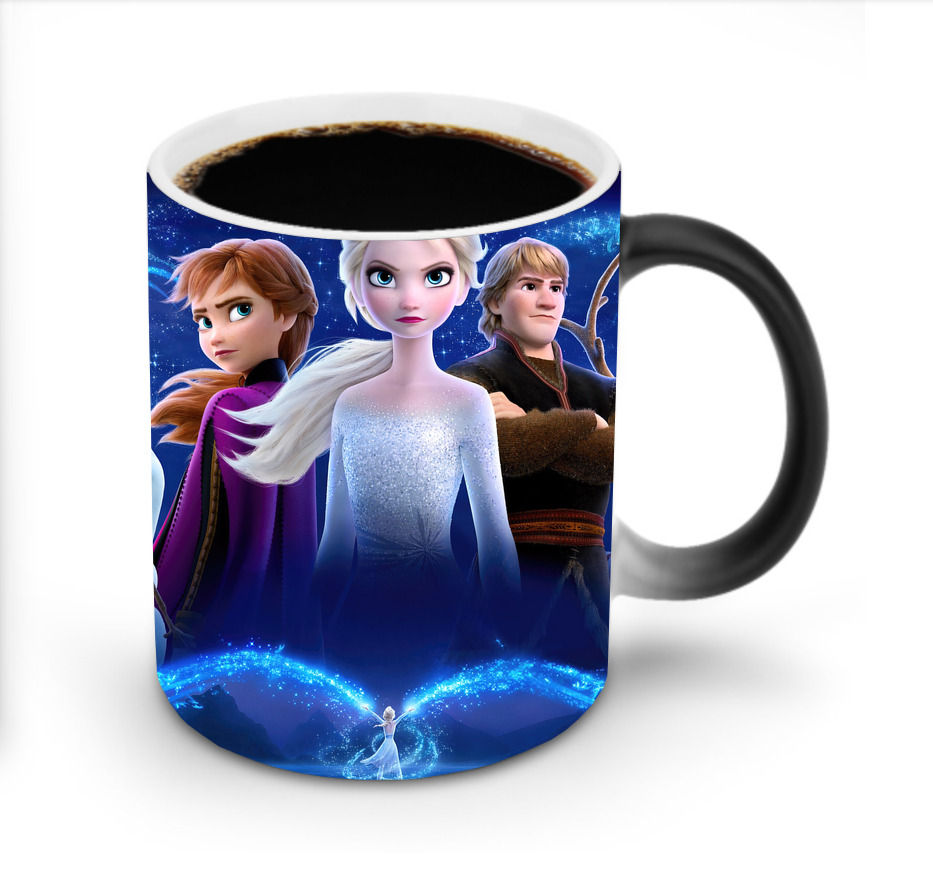 （画像用） アナと雪の女王 アンナ エルサ Frozen Anna Elsa 温度変色マグカップ