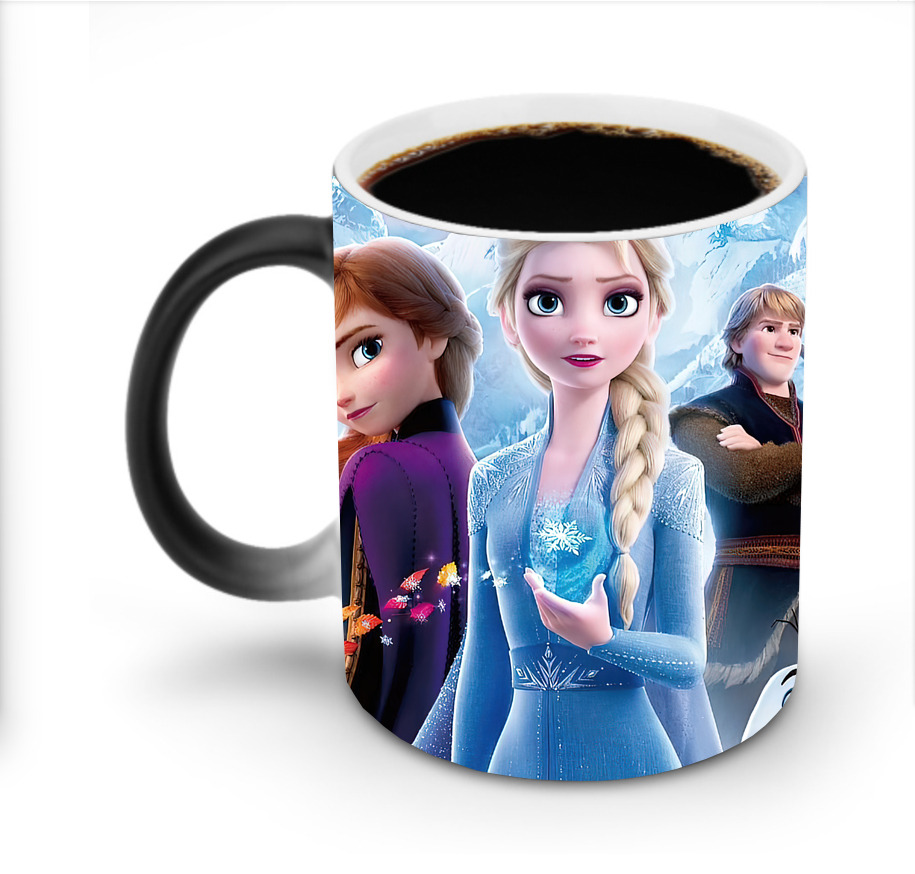 （画像用） アナと雪の女王 アンナ エルサ Frozen Anna Elsa 温度変色マグカップ