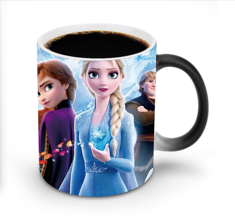 （画像用） アナと雪の女王 アンナ エルサ Frozen Anna Elsa 温度変色マグカップ