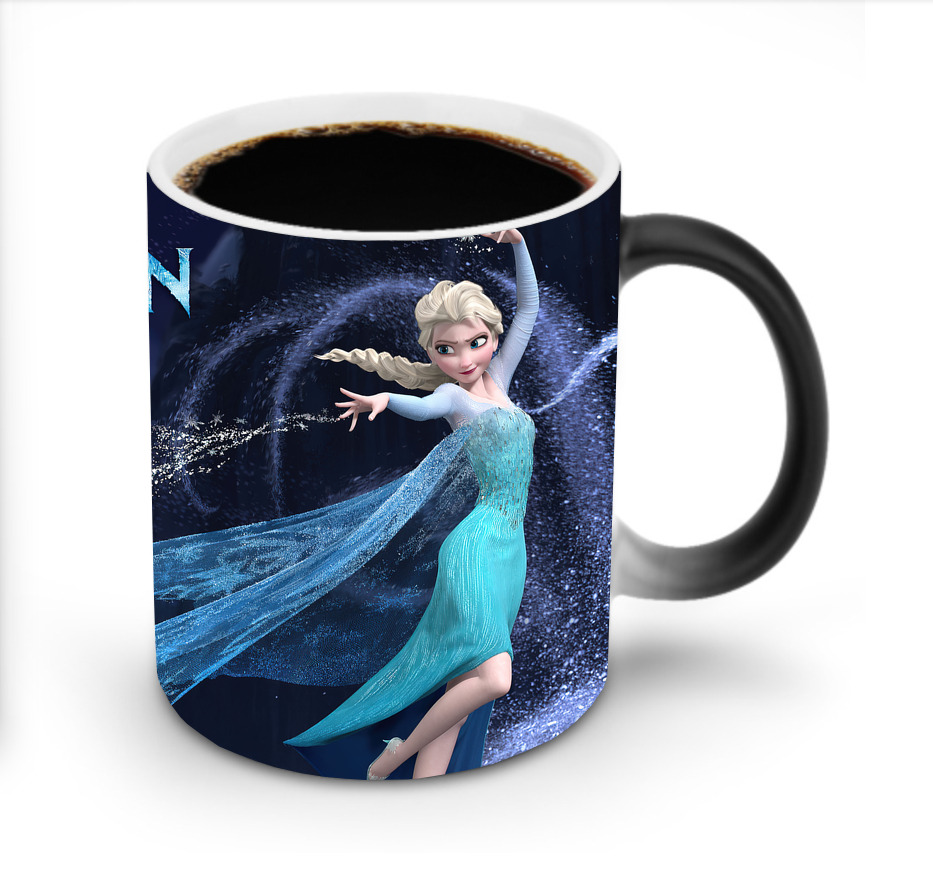 （画像用） アナと雪の女王 アンナ エルサ Frozen Anna Elsa 温度変色マグカップ