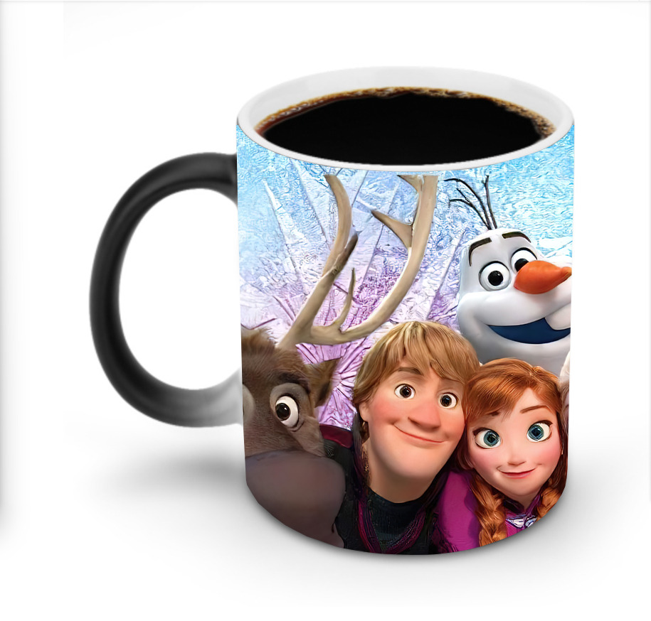 （画像用） アナと雪の女王 アンナ エルサ Frozen Anna Elsa 温度変色マグカップ