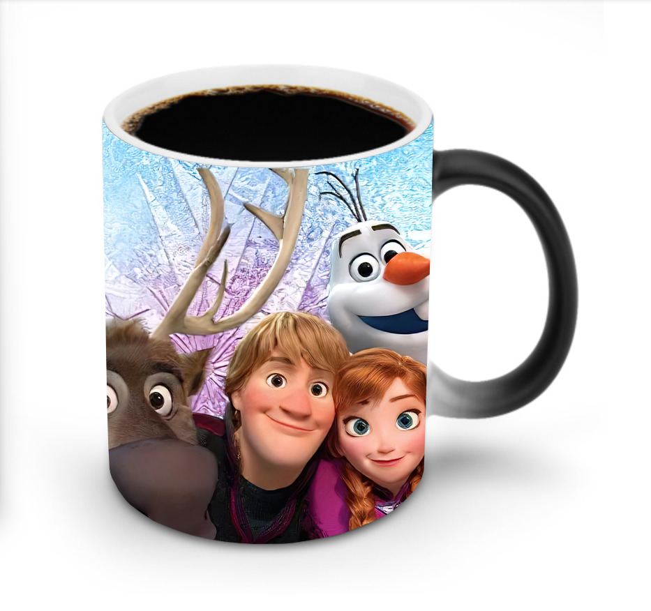 （画像用） アナと雪の女王 アンナ エルサ Frozen Anna Elsa 温度変色マグカップ