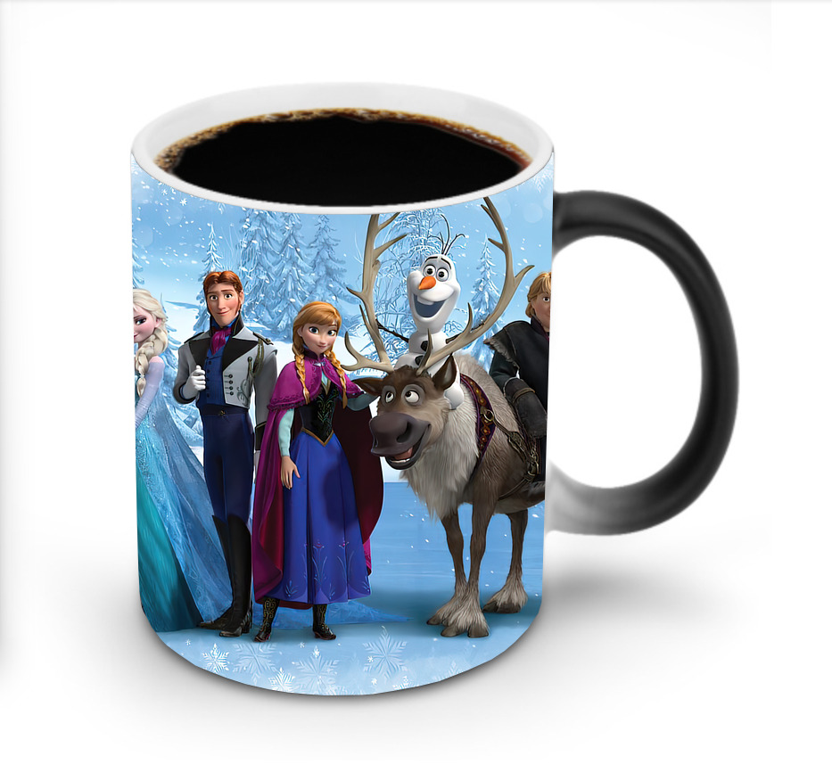 （画像用） アナと雪の女王 アンナ エルサ Frozen Anna Elsa 温度変色マグカップ