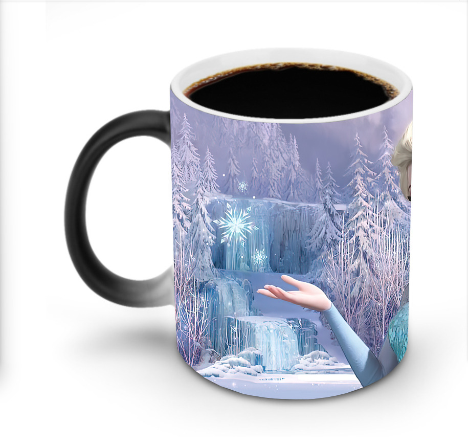 （画像用） アナと雪の女王 アンナ エルサ Frozen Anna Elsa 温度変色マグカップ