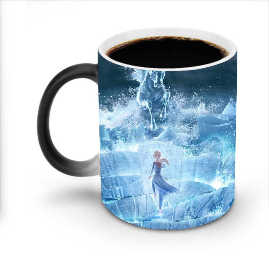 （画像用） アナと雪の女王 アンナ エルサ Frozen Anna Elsa 温度変色マグカップ