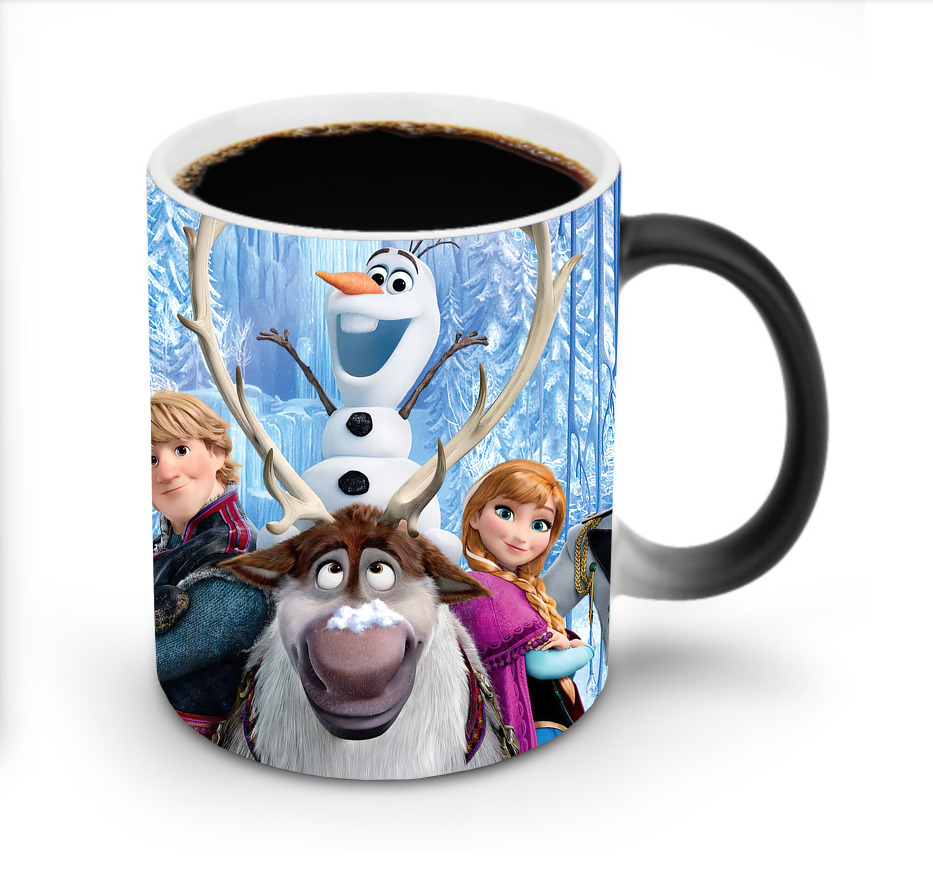 （画像用） アナと雪の女王 アンナ エルサ Frozen Anna Elsa 温度変色マグカップ
