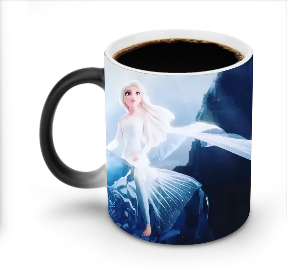 （画像用） アナと雪の女王 アンナ エルサ Frozen Anna Elsa 温度変色マグカップ