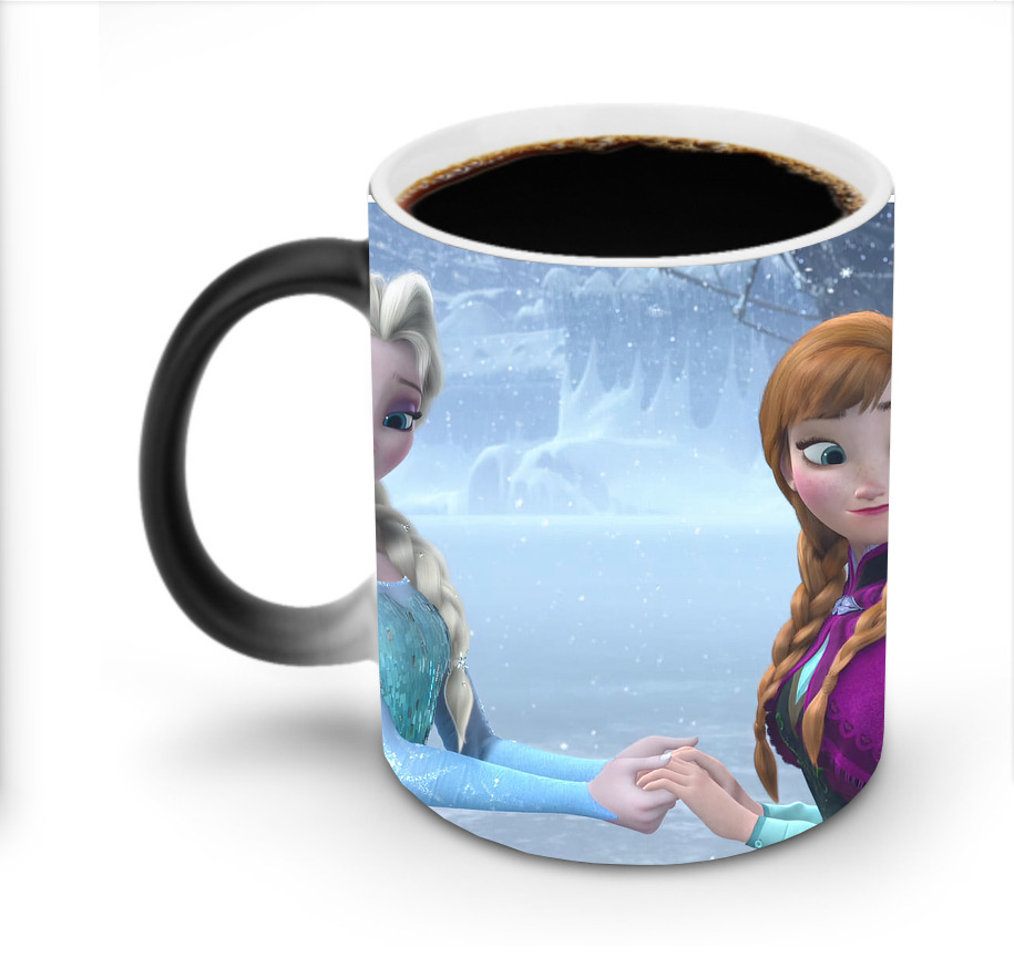 （画像用） アナと雪の女王 アンナ エルサ Frozen Anna Elsa 温度変色マグカップ