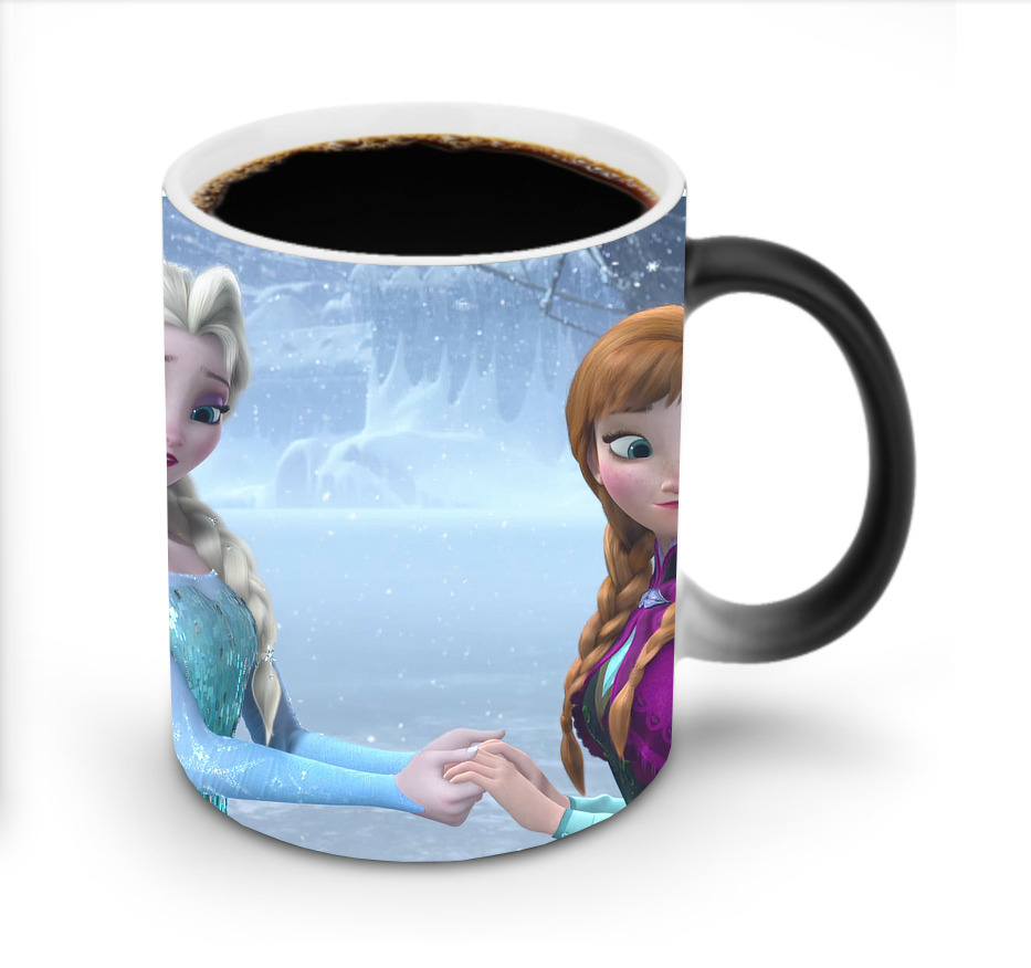 （画像用） アナと雪の女王 アンナ エルサ Frozen Anna Elsa 温度変色マグカップ