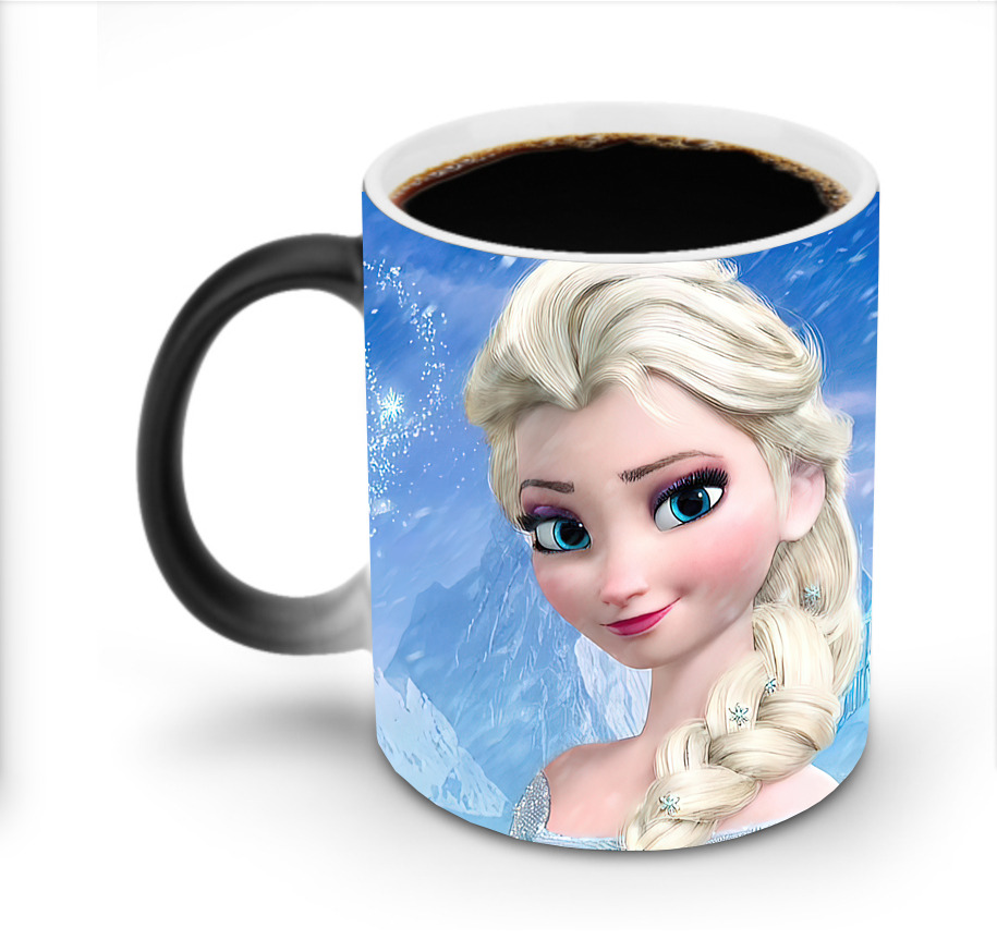 （画像用） アナと雪の女王 アンナ エルサ Frozen Anna Elsa 温度変色マグカップ