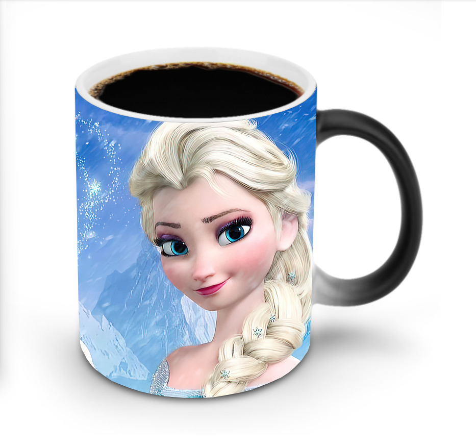 （画像用） アナと雪の女王 アンナ エルサ Frozen Anna Elsa 温度変色マグカップ