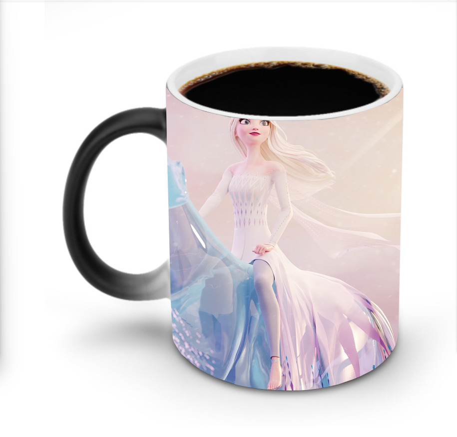 （画像用） アナと雪の女王 アンナ エルサ Frozen Anna Elsa 温度変色マグカップ