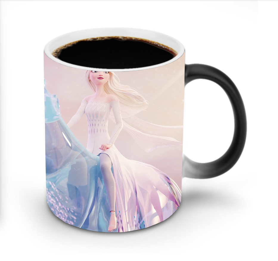 （画像用） アナと雪の女王 アンナ エルサ Frozen Anna Elsa 温度変色マグカップ