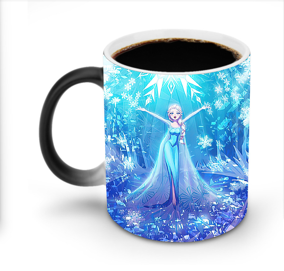 （画像用） アナと雪の女王 アンナ エルサ Frozen Anna Elsa 温度変色マグカップ