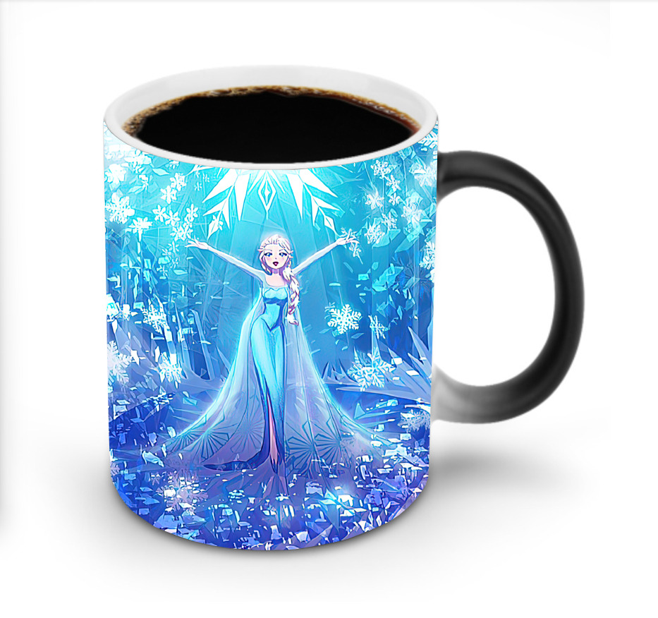 （画像用） アナと雪の女王 アンナ エルサ Frozen Anna Elsa 温度変色マグカップ