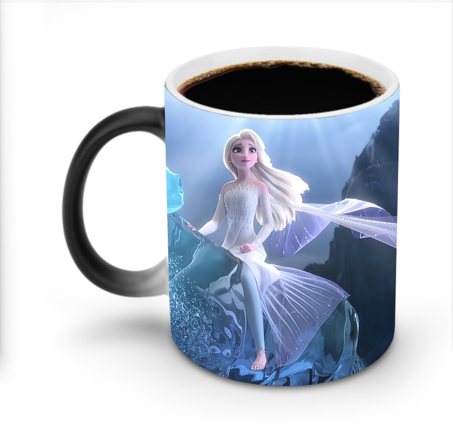 （画像用） アナと雪の女王 アンナ エルサ Frozen Anna Elsa 温度変色マグカップ