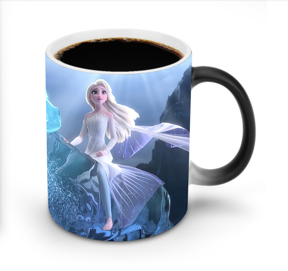 （画像用） アナと雪の女王 アンナ エルサ Frozen Anna Elsa 温度変色マグカップ