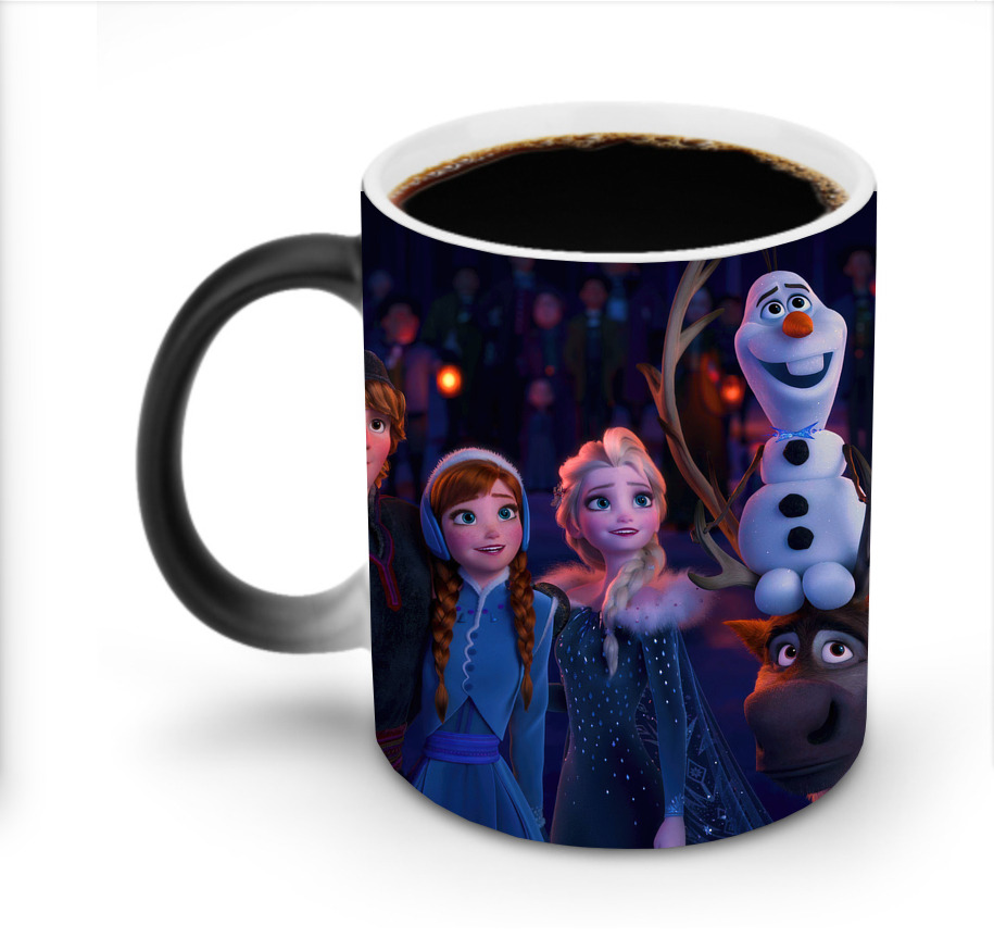 （画像用） アナと雪の女王 アンナ エルサ Frozen Anna Elsa 温度変色マグカップ