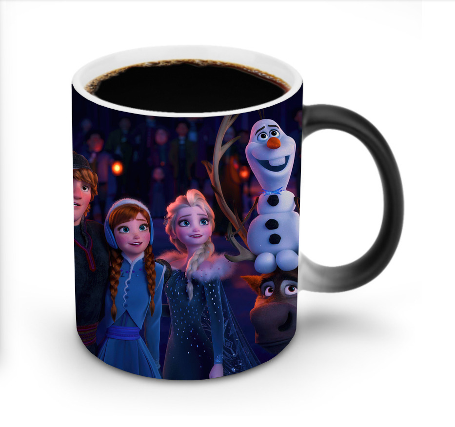 （画像用） アナと雪の女王 アンナ エルサ Frozen Anna Elsa 温度変色マグカップ