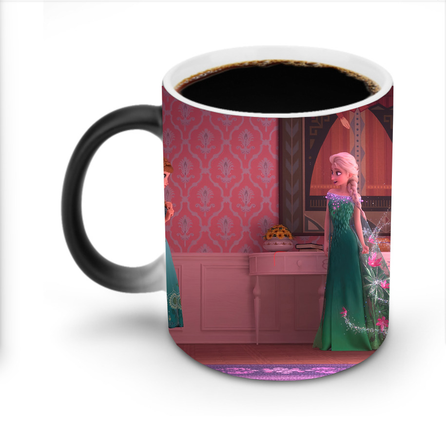 （画像用） アナと雪の女王 アンナ エルサ Frozen Anna Elsa 温度変色マグカップ