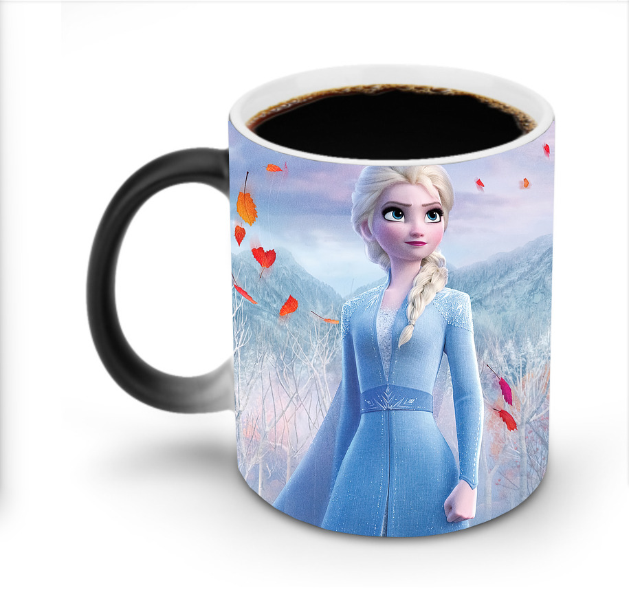 （画像用） アナと雪の女王 アンナ エルサ Frozen Anna Elsa 温度変色マグカップ