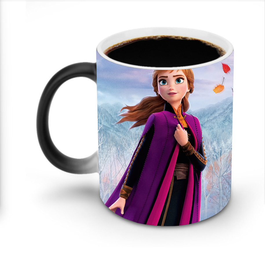 （画像用） アナと雪の女王 アンナ エルサ Frozen Anna Elsa 温度変色マグカップ