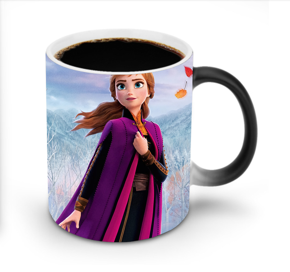 （画像用） アナと雪の女王 アンナ エルサ Frozen Anna Elsa 温度変色マグカップ