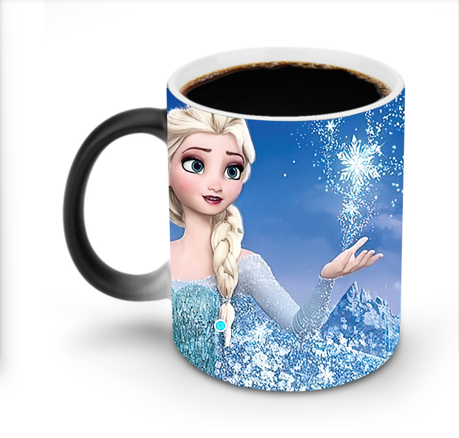 （画像用） アナと雪の女王 アンナ エルサ Frozen Anna Elsa 温度変色マグカップ