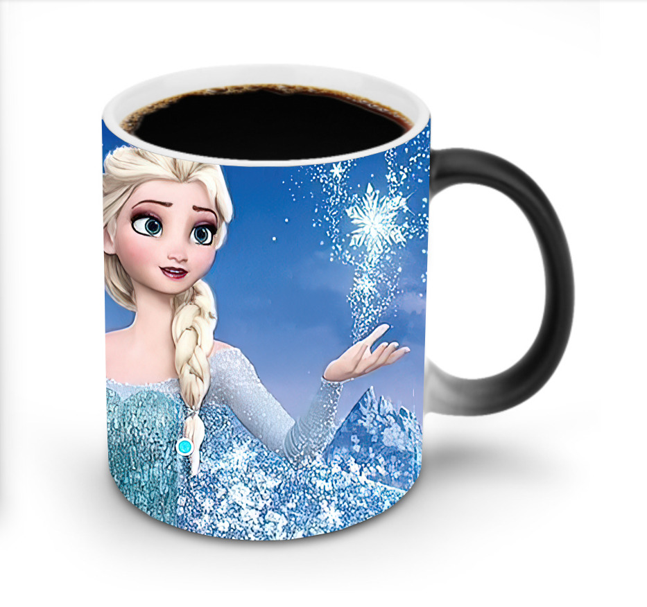 （画像用） アナと雪の女王 アンナ エルサ Frozen Anna Elsa 温度変色マグカップ