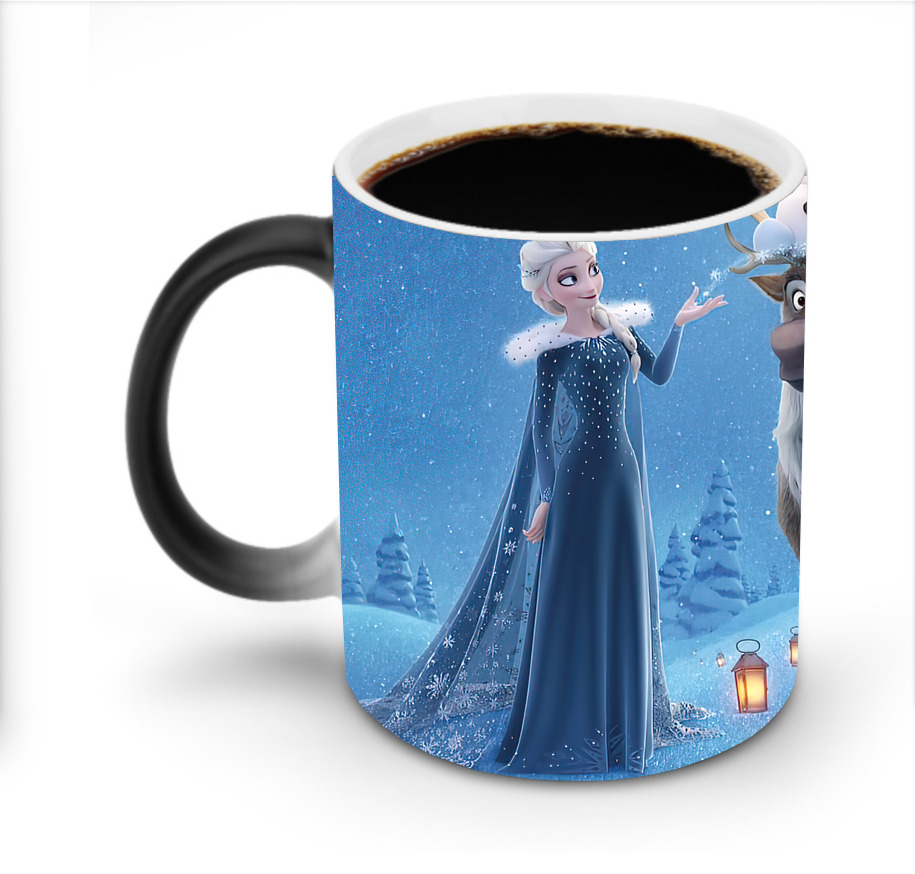 （画像用） アナと雪の女王 アンナ エルサ Frozen Anna Elsa 温度変色マグカップ