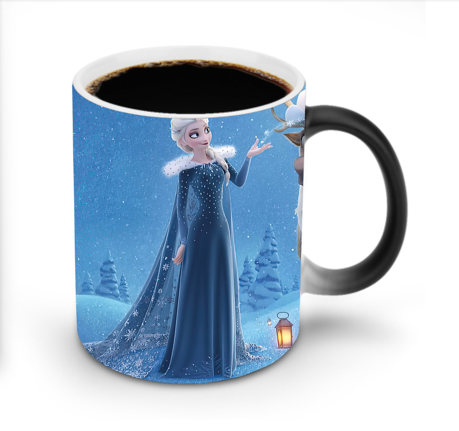 （画像用） アナと雪の女王 アンナ エルサ Frozen Anna Elsa 温度変色マグカップ