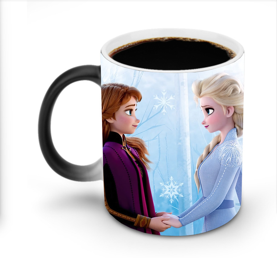 （画像用） アナと雪の女王 アンナ エルサ Frozen Anna Elsa 温度変色マグカップ